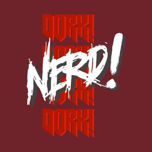 Nerd (white & red) T-Shirt