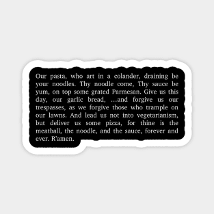 Pastafarian Prayer Magnet