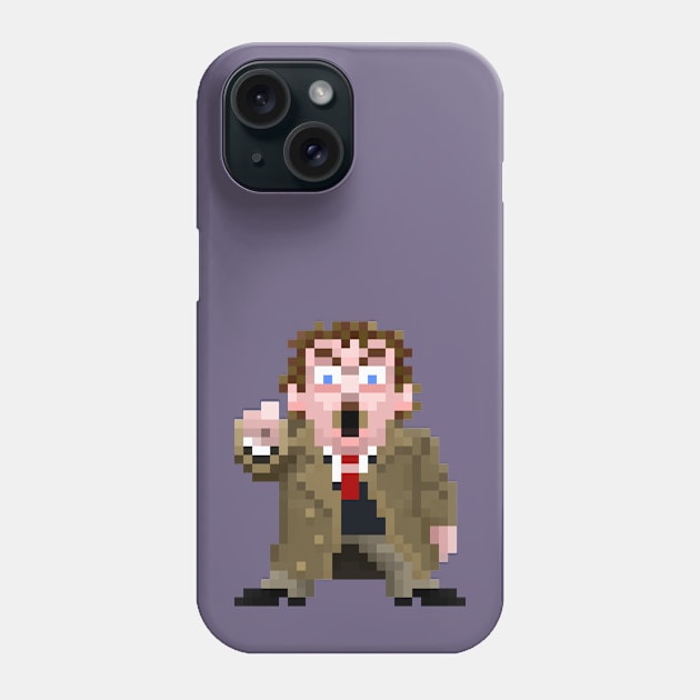 16-Bits Creepy Guy Points and Howls Phone Case by badpun