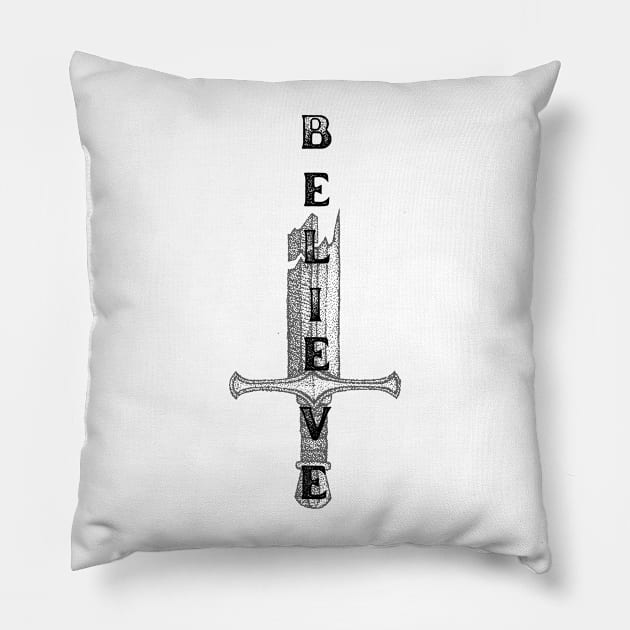 Belive Pillow by UnicornCulture