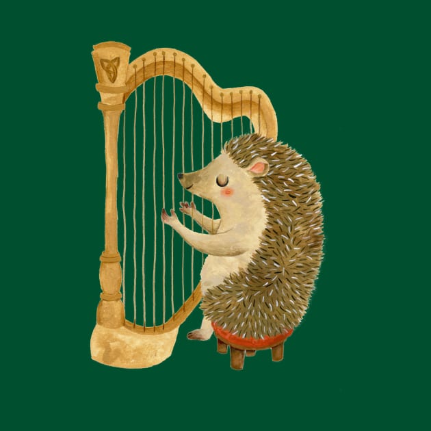 Hedgehog Harpist by annyamarttinen