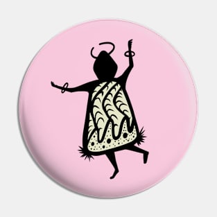 Dancer Cave Person Pin