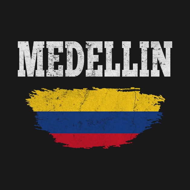 Medellin Colombia Flag Colombian City by Print-Dinner