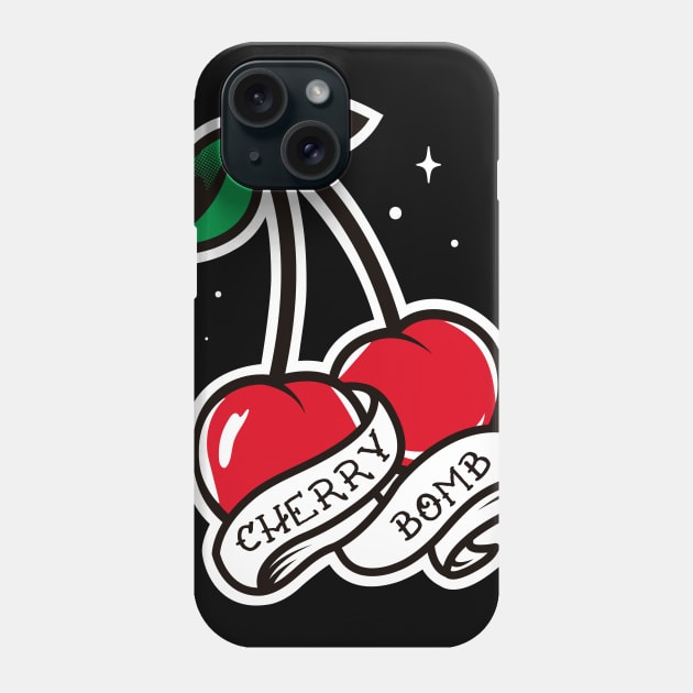 Vintage Cherry Bomb Shirt Phone Case by B3an!