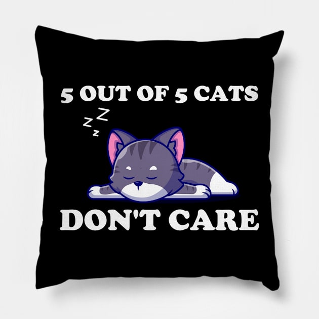 Cats Don't Care Pillow by starryskin