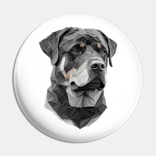 Rottweiler face Pin