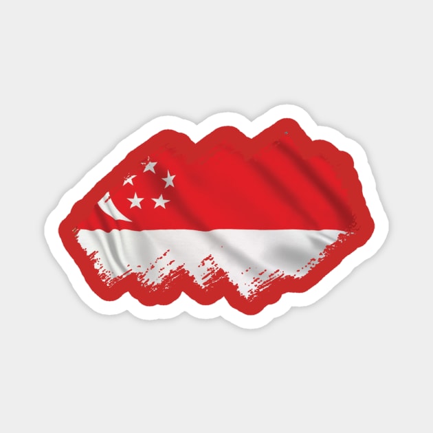 Flag of Singapore Magnet by Teemperor