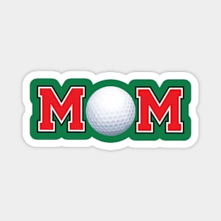 Golf Mom Red Magnet