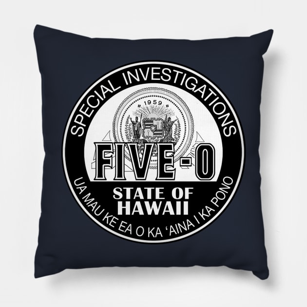 Hawaii Five-O Special Investigator Shield Pillow by fozzilized