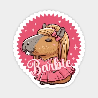 Capybara Barbie Magnet