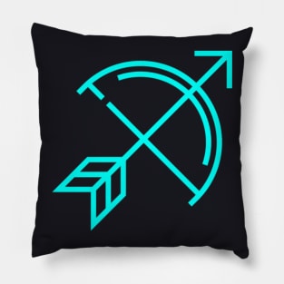 blue bow Pillow