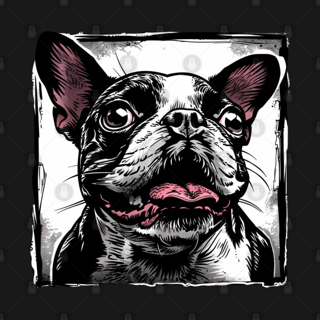 Retro Art Boston Terrier Dog Lover by June Sixteen