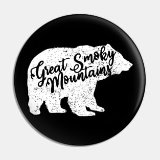 Great smoky mountain masks bear vintage Pin