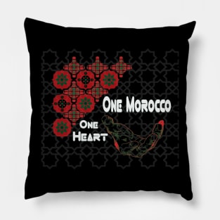 One Heart One Morocco Proud Support Morocco Pillow