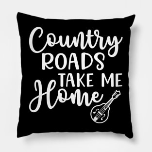 Country Roads Take Me Home Mandolin Pillow