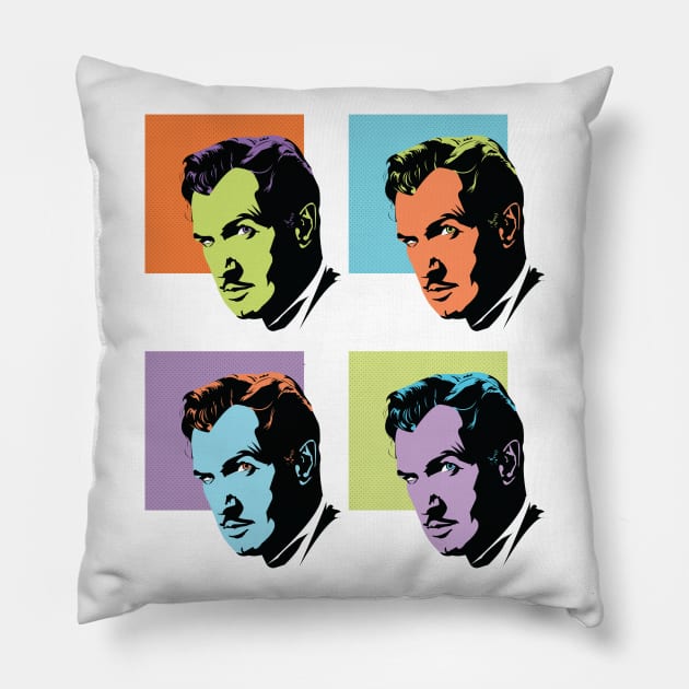 Vincent Price (Duplicates) Pillow by andrewcformosa