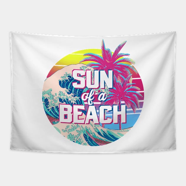 Sun of a Beach - Aesthetic Vapowave Tapestry by FandomizedRose