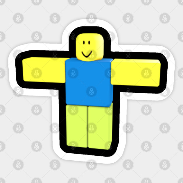 T Pose Roblox Noob Meme Gamer Gift Roblox Sticker Teepublic - roblox get noob meme