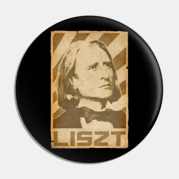 Franz Liszt Retro Propaganda Pin by Nerd_art