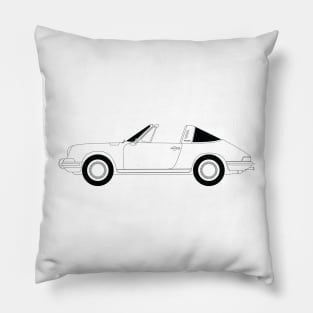 911 Targa Black Outline Pillow