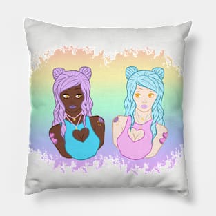 Pastel Girls Pillow