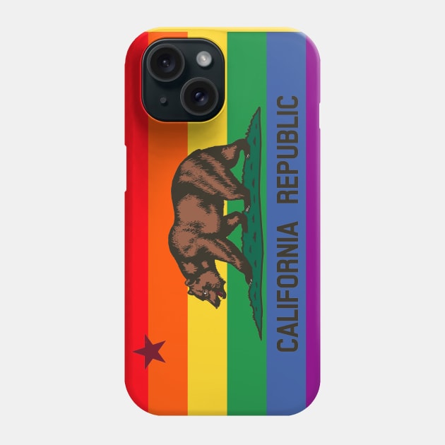 California Republic Pride Flag Phone Case by TJWDraws