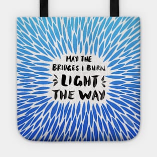 Blue Bridges Burn Burst Tote