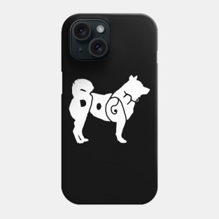 White Doge - A Shiba Inu Typography Phone Case