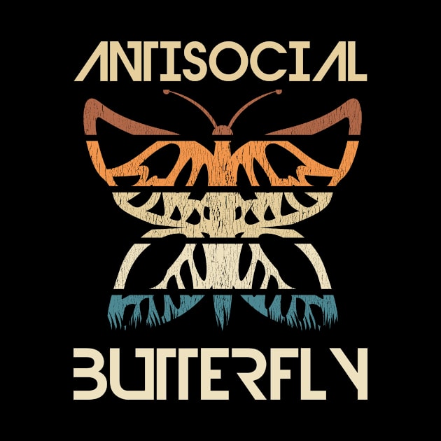 Introverts Antisocial Butterfly Social Distancing by PixelArt