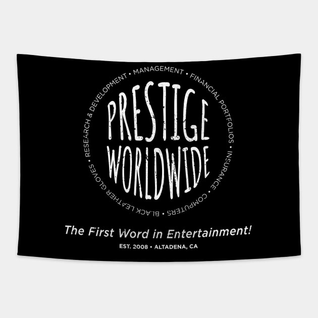 Prestige Worldwide (all-white) Tapestry by SaltyCult