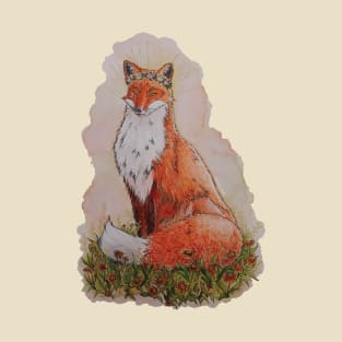 Watercolor Autumn Regal Fox T-Shirt