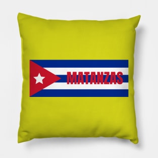 Matanzas City in Cuban Flag Pillow