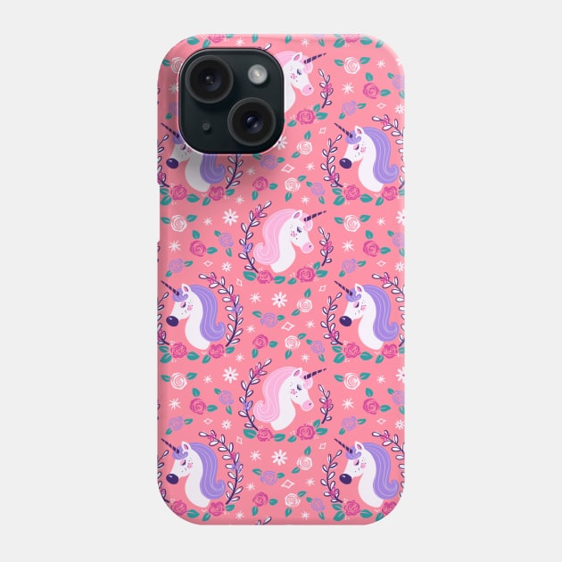 Cute Uni Pattern Phone Case by Alexandra Franzese