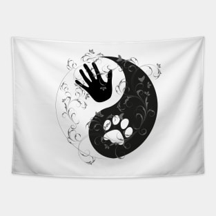 Yin Yang - Hand and Paw Tapestry