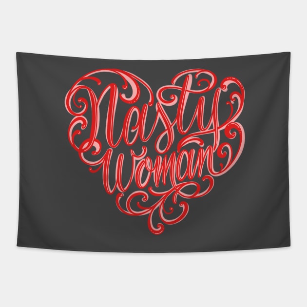 Nasty Woman Tattoo T-Shirt Tapestry by astortz