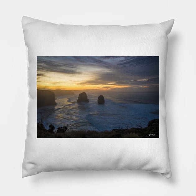 Gog and Magog from the 12 Apostles, Port Campbell National Park, Victoria, Australia. Pillow by VickiWalsh