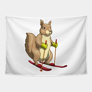 Squirrel Skier Ski Winter sports Tapestry