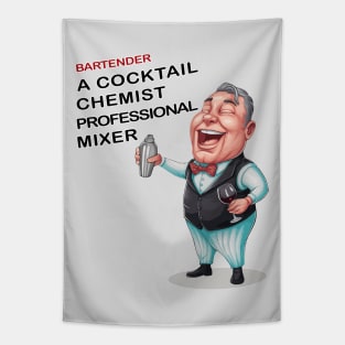 Bartender, A Cocktail Chemist Professional mixer Tapestry
