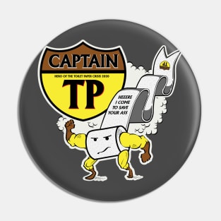 Captain TP Superhero t-shirt design Rebelty Pin