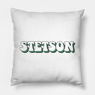 stetson lettering Pillow