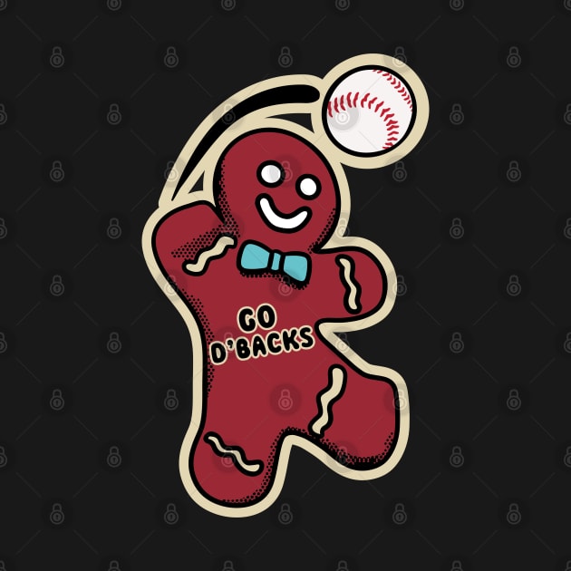 Arizona Diamondbacks Gingerbread Man by Rad Love