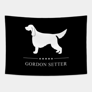 Gordon Setter Dog White Silhouette Tapestry