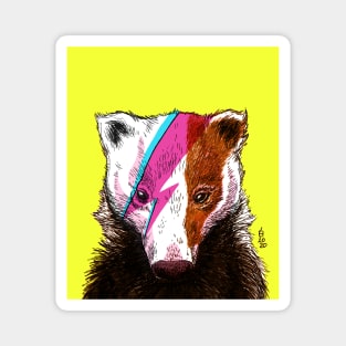 Pop Art Bowie Badger 2 Magnet