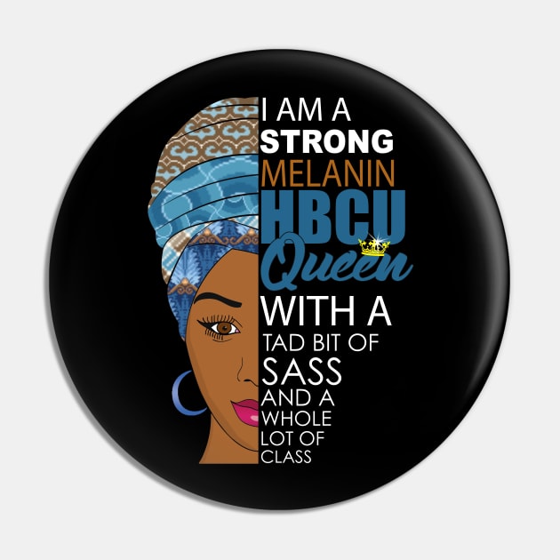 Melanin HBCU Black Queen Pin by blackartmattersshop