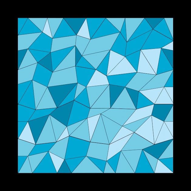 Blue Abstract Polygon Pattern by Brobocop