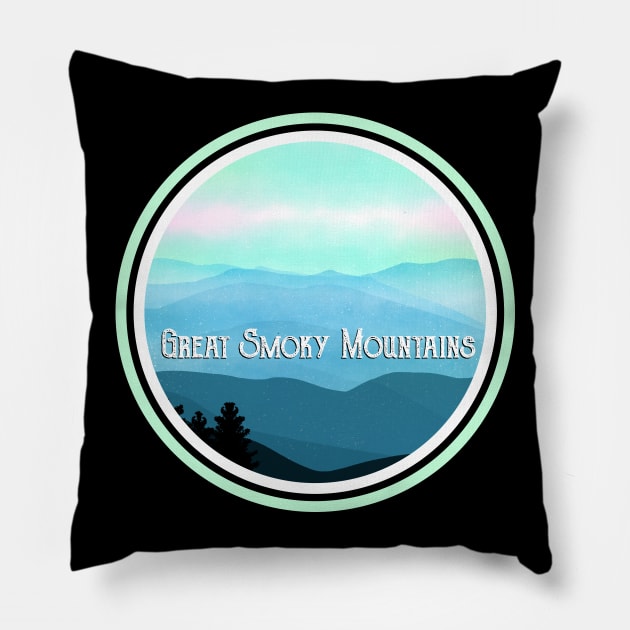 The Great Smoky Mountains Pillow by mailboxdisco