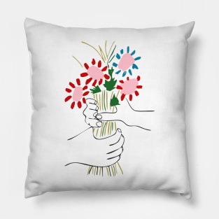 Flowers Picasso Pink Pillow