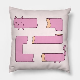 Strawberry Cat Cake Pillow