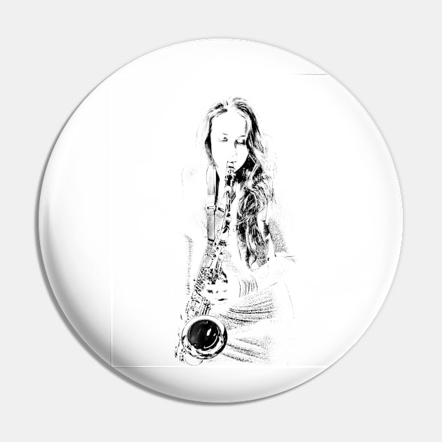 Saxophonist Pin by ansaharju