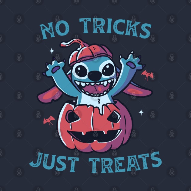 No Tricks Just Treats Funny Cute Spooky by eduely